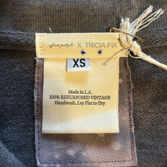 Free People x Tricia Fix Twofer Top Collared Button Down Long Sleeve Shirt NWT! - Picture 10 of 12